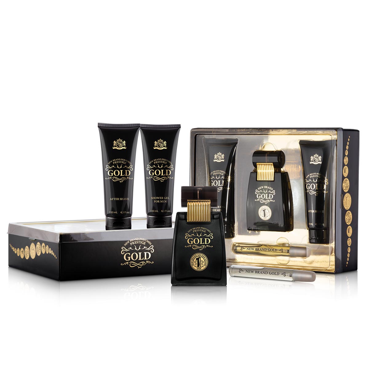 Prestige Gold New Brand Eau de Toilette Masculino - GiraOfertas