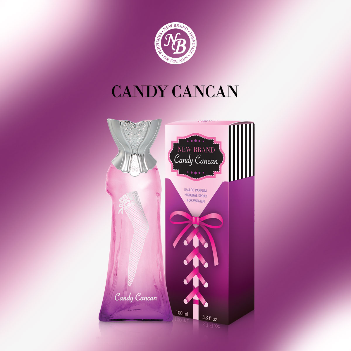 Nueva marca Candy Cancan Mujeres 3.3 oz EDP Spray